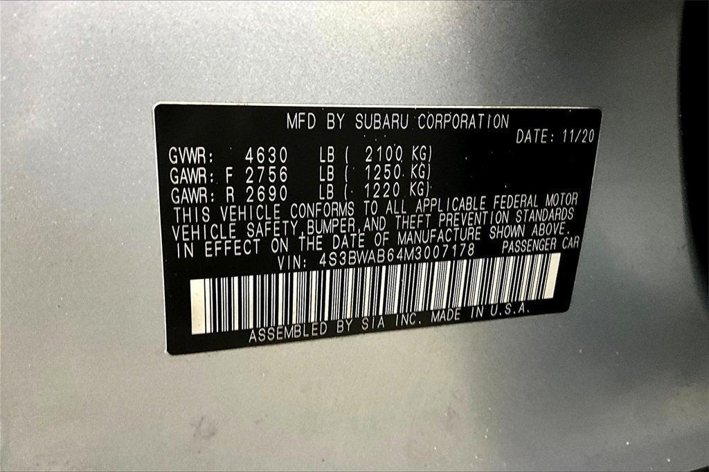 used 2021 Subaru Legacy car, priced at $14,500