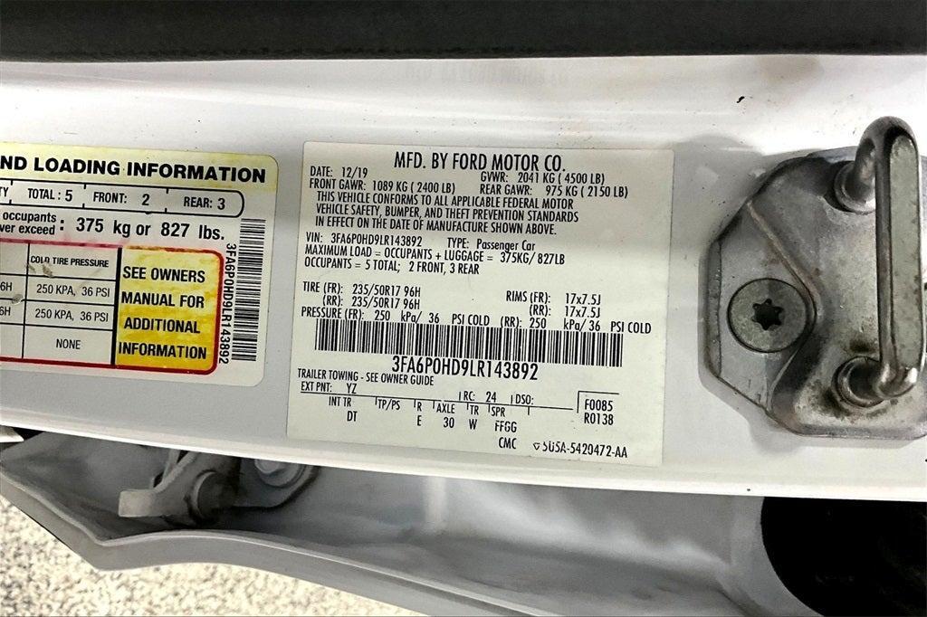 used 2020 Ford Fusion car, priced at $13,500