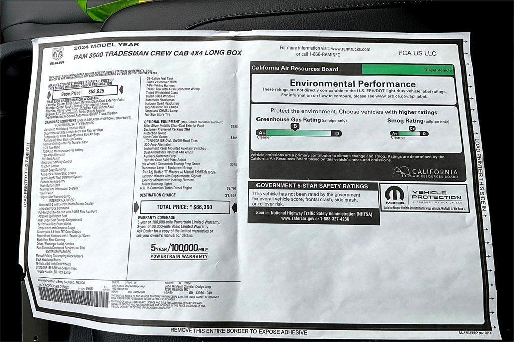 new 2024 Ram 3500 car, priced at $59,000