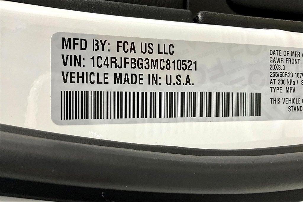 used 2021 Jeep Grand Cherokee car, priced at $30,000