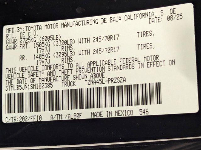 new 2025 Toyota Tacoma car, priced at $40,298