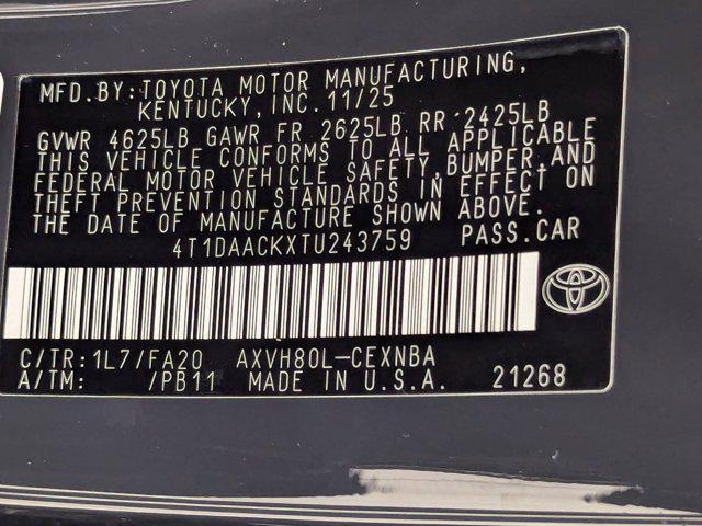 new 2026 Toyota Camry car, priced at $31,499