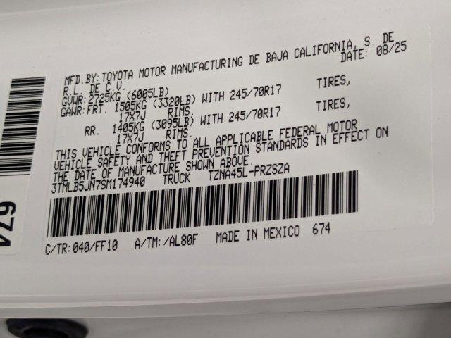 new 2025 Toyota Tacoma car, priced at $40,198