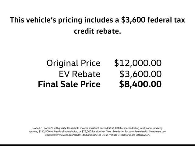 used 2016 Volkswagen e-Golf car, priced at $8,400
