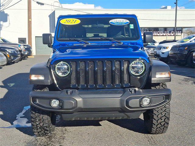 used 2021 Jeep Wrangler car, priced at $34,500