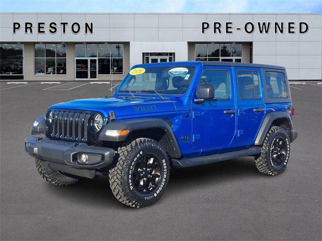 used 2021 Jeep Wrangler car, priced at $34,500