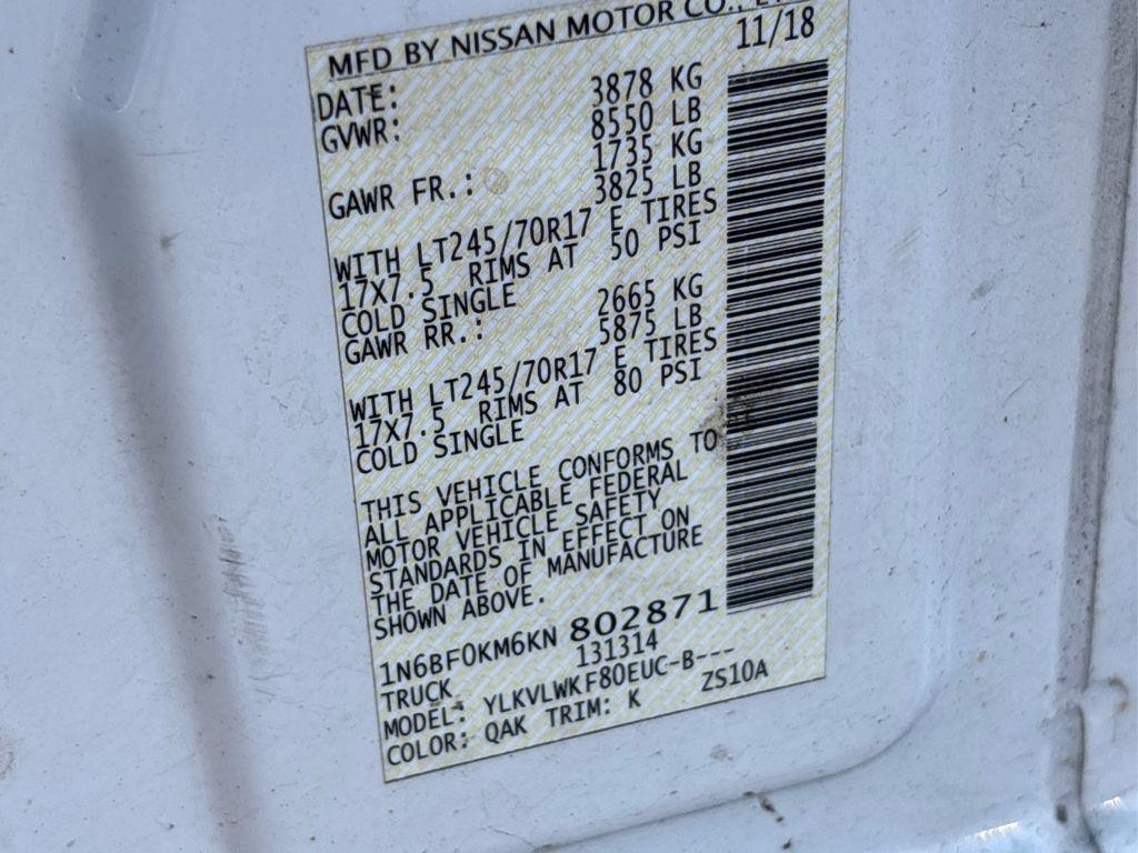 used 2019 Nissan NV Cargo NV1500 car, priced at $19,995