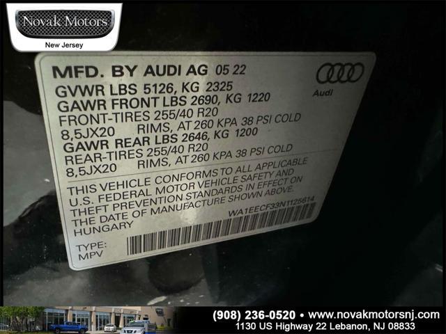 used 2022 Audi Q3 car, priced at $31,999
