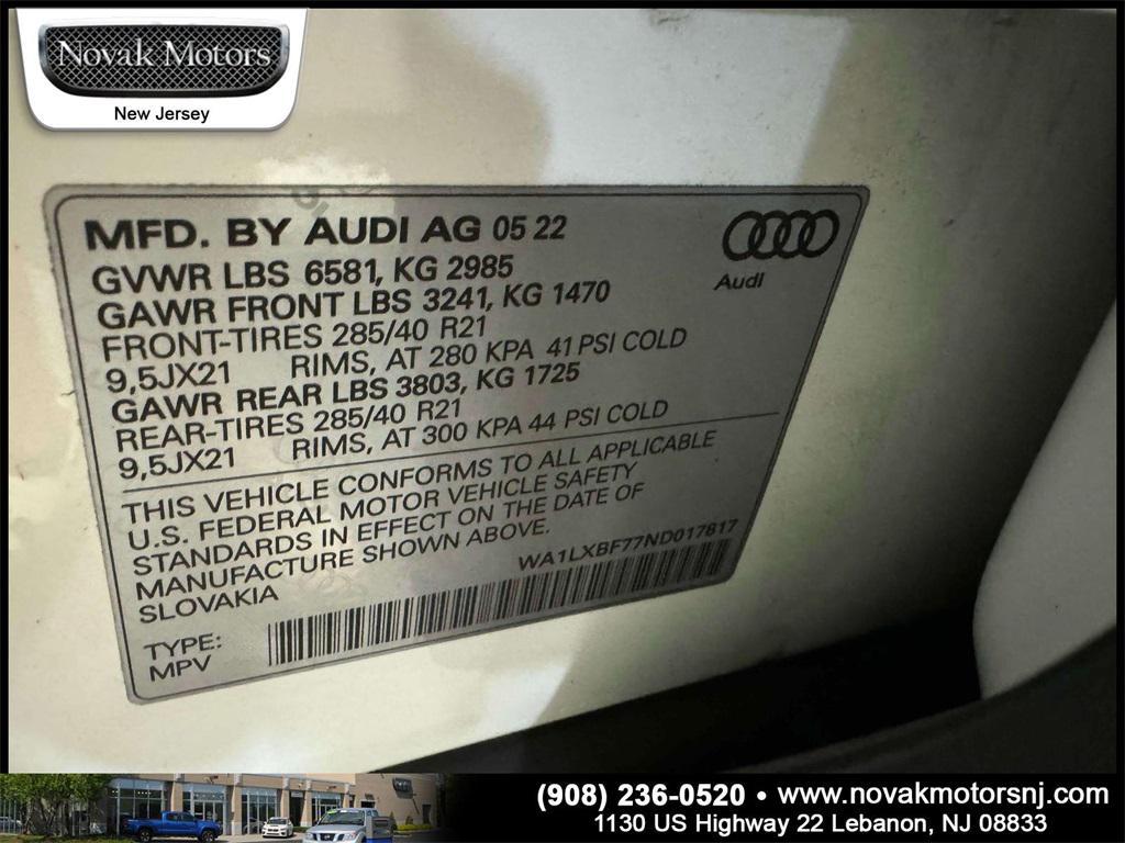 used 2022 Audi Q7 car, priced at $42,958
