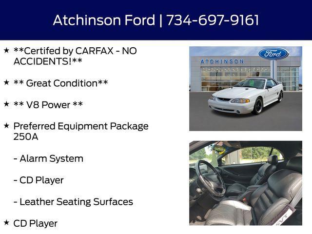 used 1996 Ford Mustang car, priced at $18,000