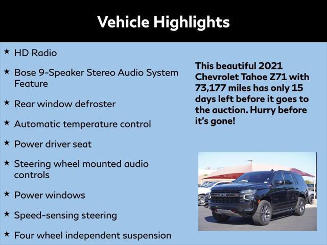 used 2021 Chevrolet Tahoe car, priced at $43,995