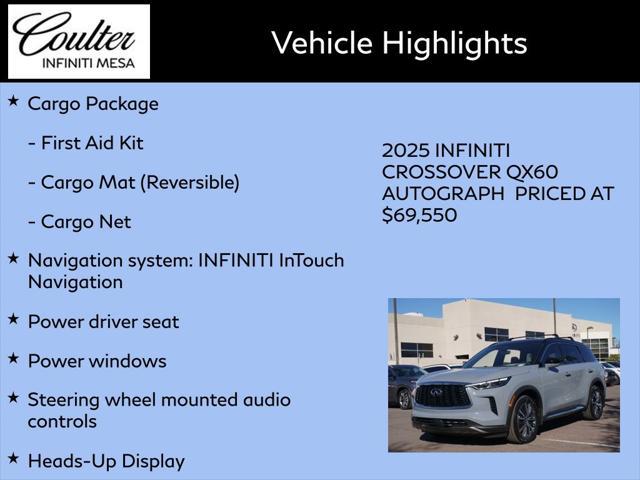 new 2025 INFINITI QX60 car, priced at $66,659