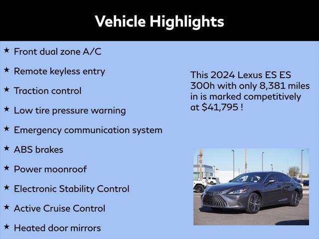 used 2024 Lexus ES 300h car, priced at $41,795