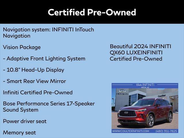 used 2024 INFINITI QX60 car, priced at $47,895