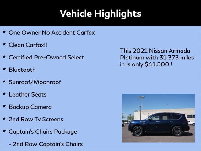 used 2021 Nissan Armada car, priced at $41,500