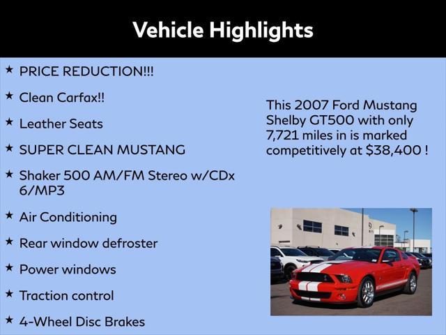 used 2007 Ford Shelby GT500 car, priced at $38,600