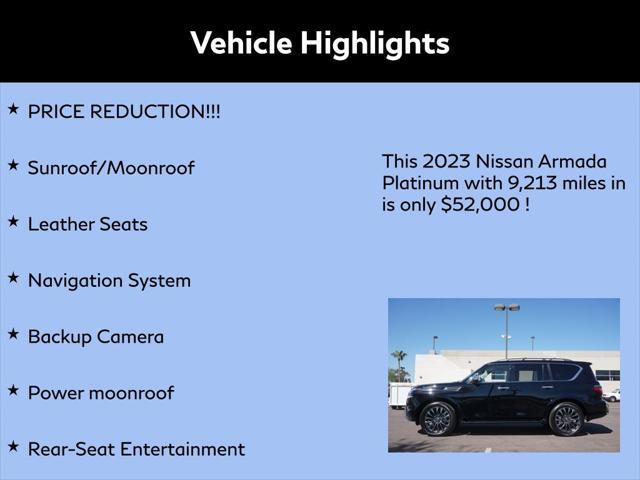 used 2023 Nissan Armada car, priced at $52,000