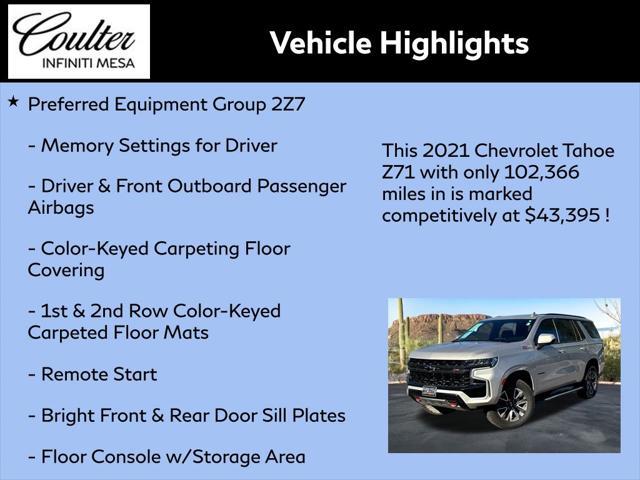 used 2021 Chevrolet Tahoe car, priced at $43,395