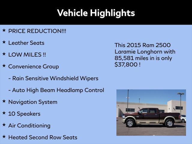 used 2015 Ram 2500 car, priced at $37,800