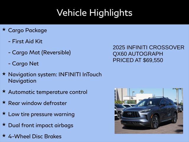 new 2025 INFINITI QX60 car, priced at $66,659