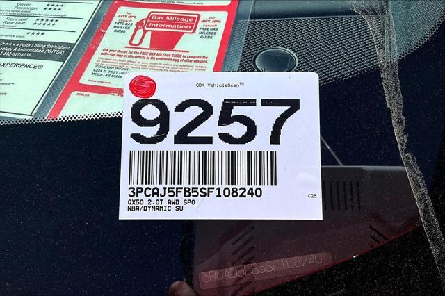 new 2025 INFINITI QX50 car, priced at $53,087