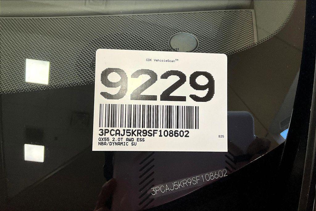 new 2025 INFINITI QX55 car, priced at $49,080