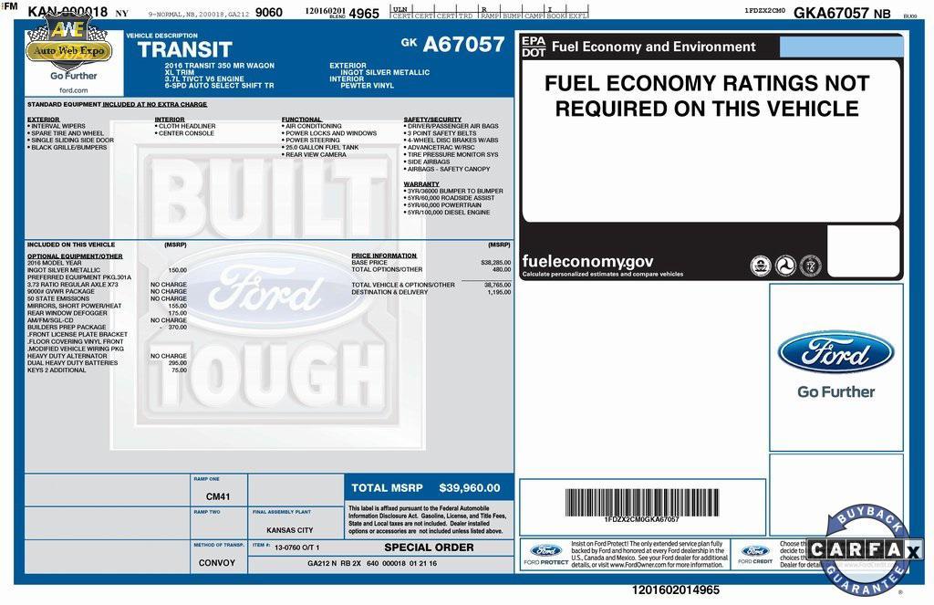 used 2016 Ford Transit-350 car, priced at $26,788