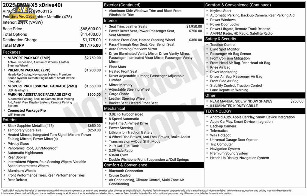 used 2025 BMW X5 car, priced at $62,959