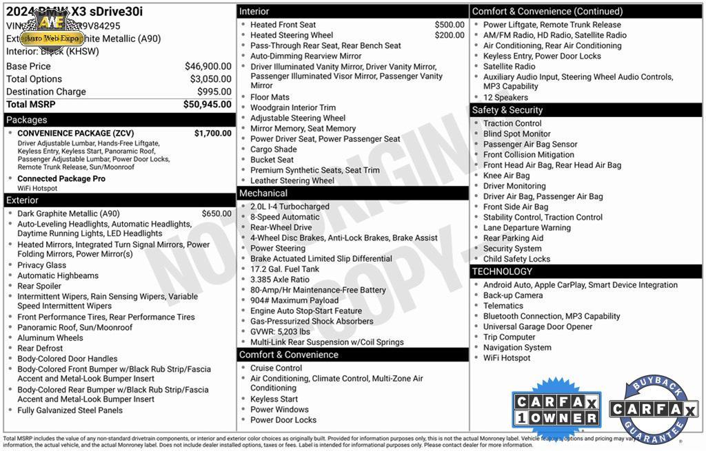 used 2024 BMW X3 car, priced at $30,999