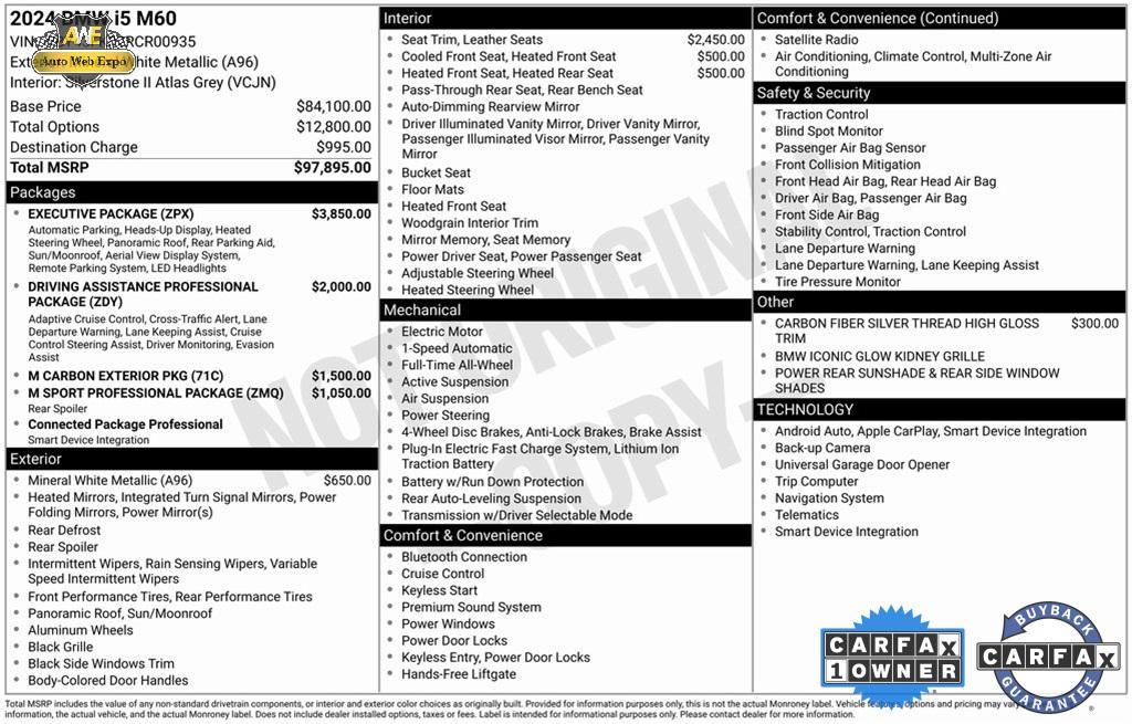used 2024 BMW i5 car, priced at $54,628