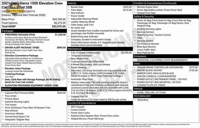 used 2021 GMC Sierra 1500 car, priced at $36,988