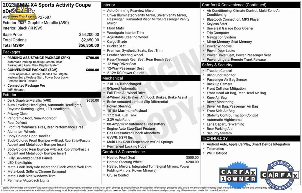 used 2023 BMW X4 car, priced at $38,999