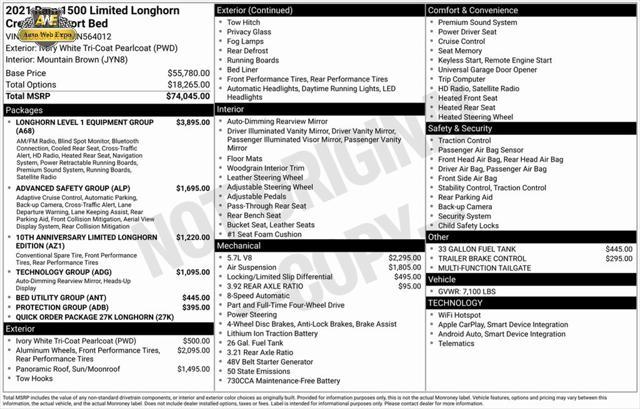 used 2021 Ram 1500 car, priced at $31,988