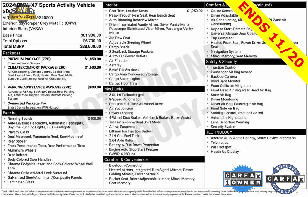 used 2024 BMW X7 car, priced at $52,999