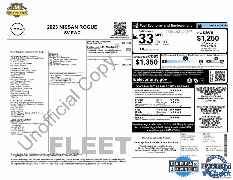 used 2023 Nissan Rogue car, priced at $21,988
