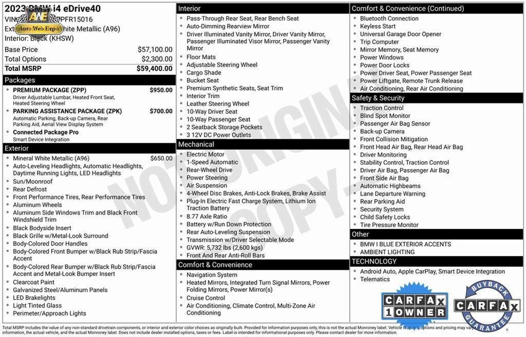 used 2023 BMW i4 Gran Coupe car, priced at $33,734