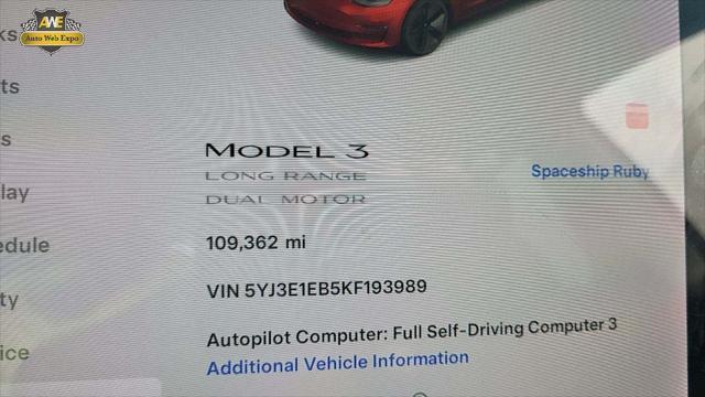 used 2019 Tesla Model 3 car, priced at $18,989