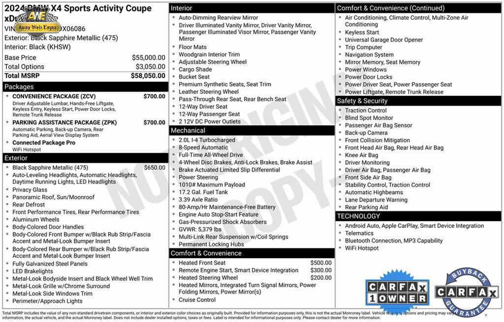 used 2024 BMW X4 car, priced at $39,998
