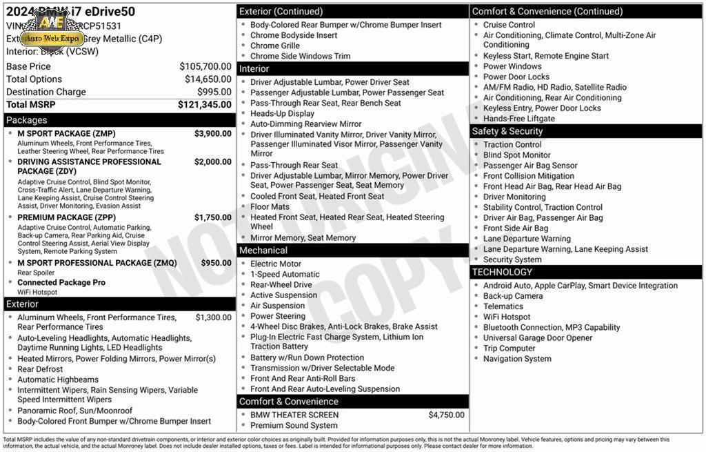 used 2024 BMW i7 car, priced at $64,988