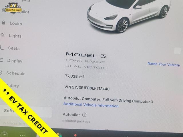 used 2020 Tesla Model 3 car, priced at $20,346