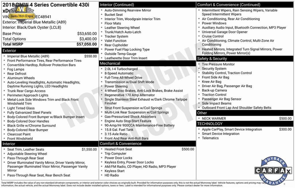 used 2018 BMW 430 car, priced at $24,988