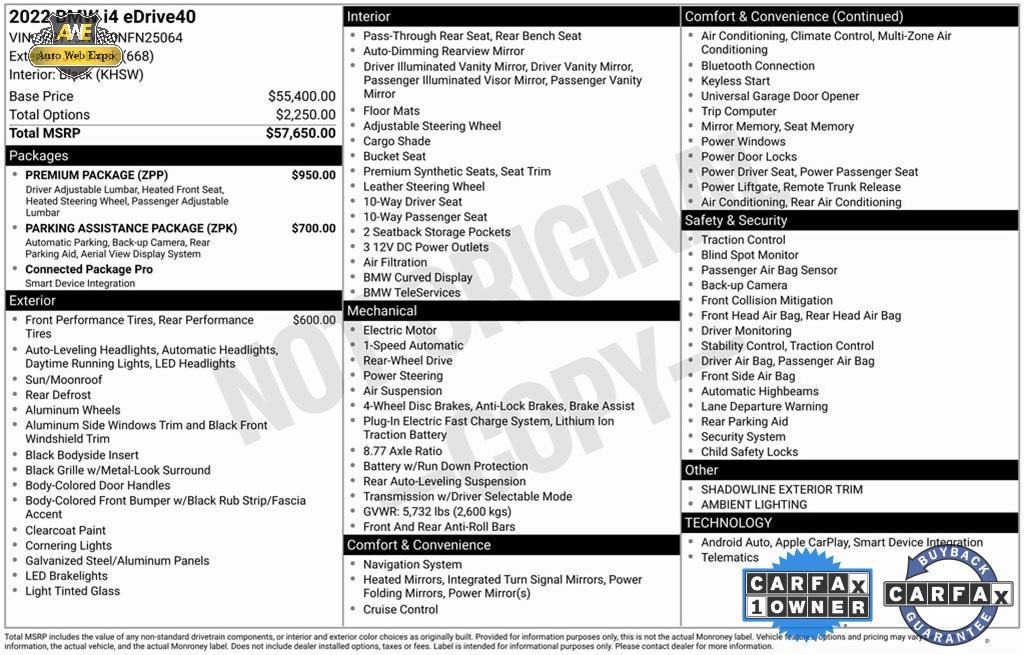 used 2022 BMW i4 Gran Coupe car, priced at $29,999