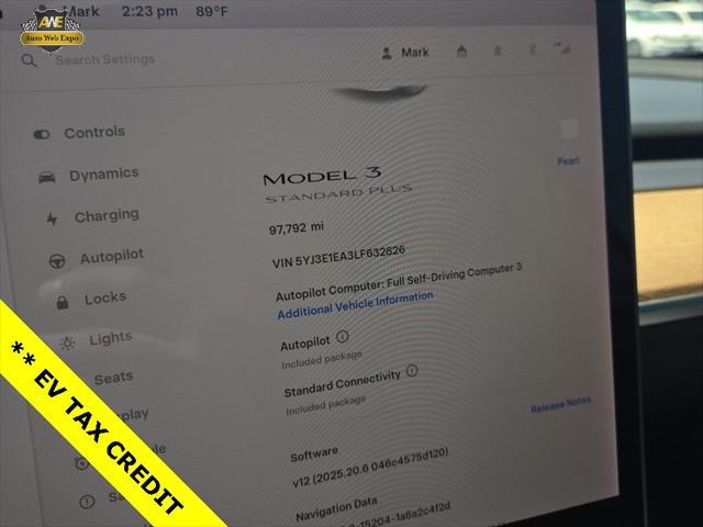used 2020 Tesla Model 3 car, priced at $18,474
