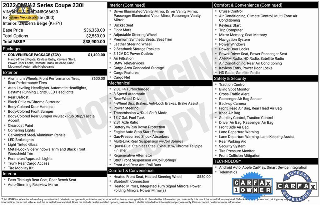 used 2022 BMW 230 car, priced at $29,995