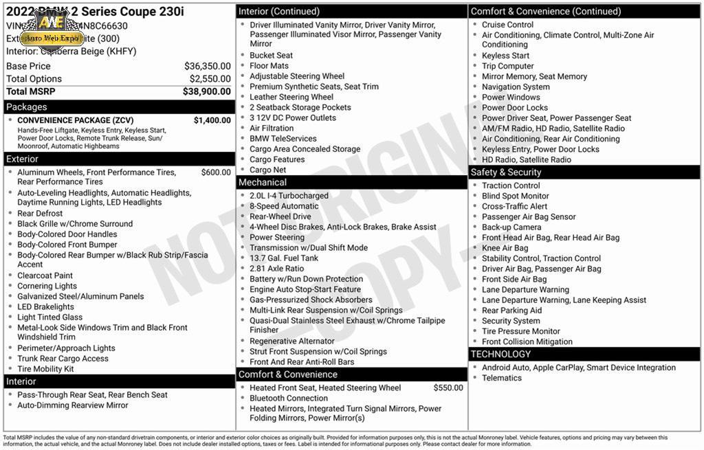 used 2022 BMW 230 car, priced at $30,590