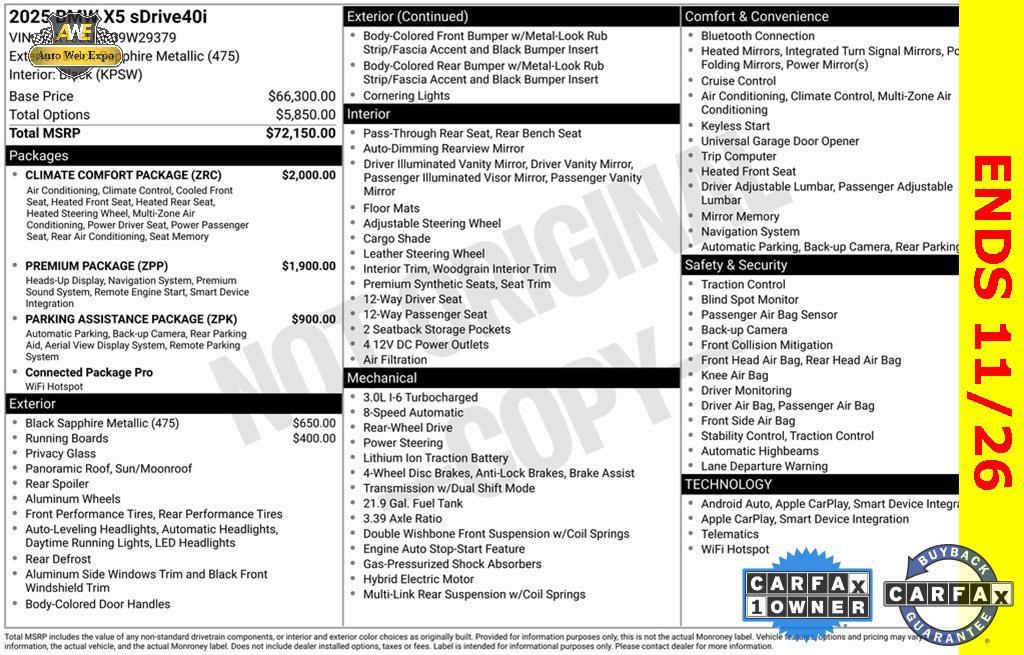 used 2025 BMW X5 car, priced at $49,988