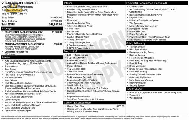 used 2024 BMW X3 car, priced at $36,780