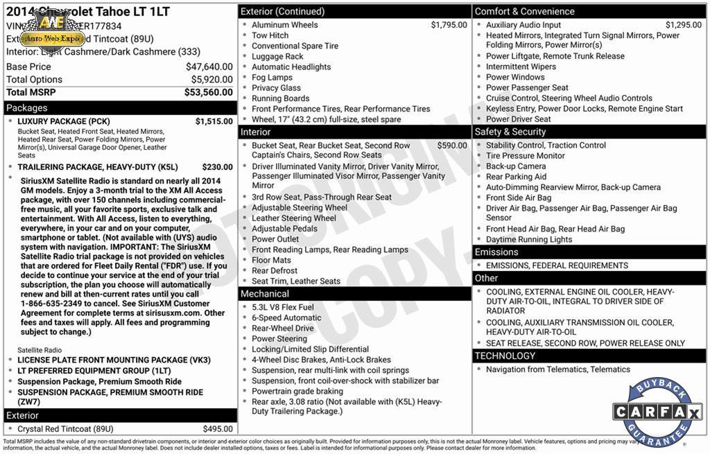 used 2014 Chevrolet Tahoe car, priced at $22,500