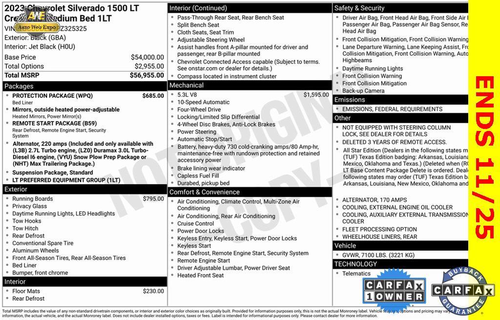 used 2023 Chevrolet Silverado 1500 car, priced at $36,348