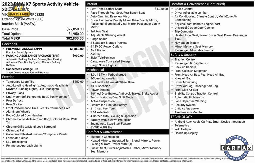 used 2023 BMW X7 car, priced at $58,999